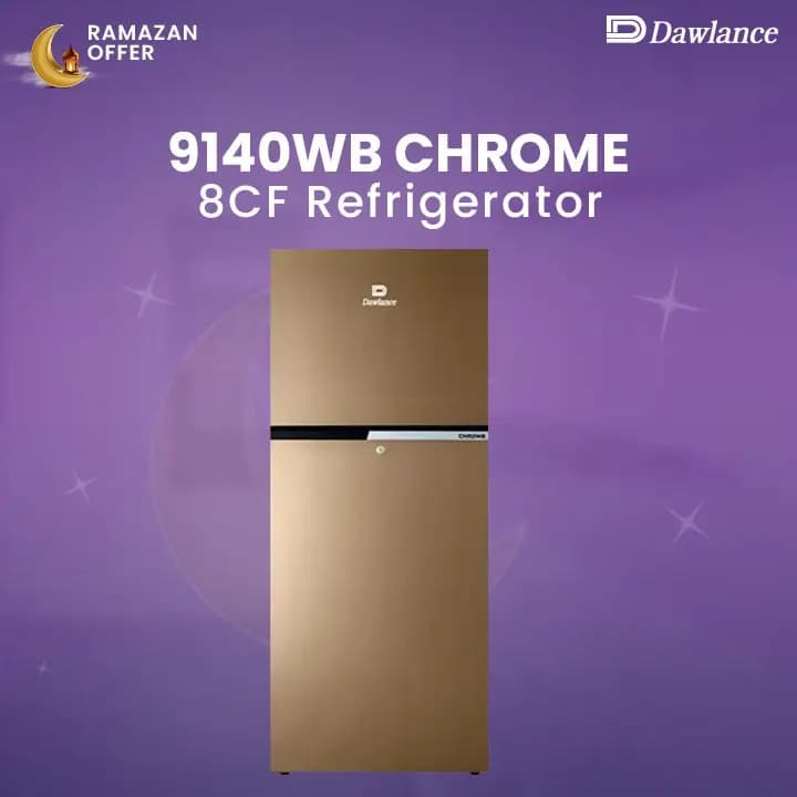 Dawlance | 9140WB  CHROME | 8 Cft Refrigerator