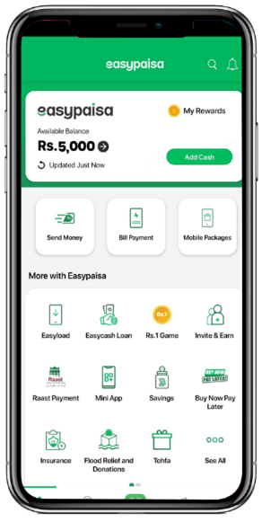 EasyPaisa step 1 — Open app