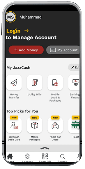 JazzCash step 1 — Open app