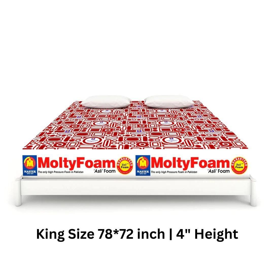 Master MoltyFoam Mattress | King Size 78*72 inch | 4″ Height